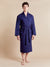Lightweight Men's Dressing Gown model photo front - Pacific | Bown of London